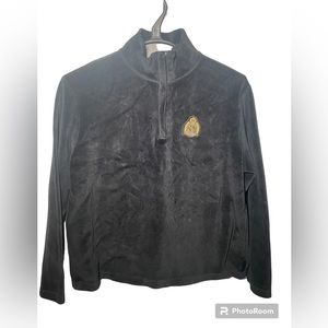Black Velvet  Lauren Ralph Lauren 1/4 Zip pullover Petite Medium